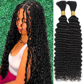 OKVOKV Deep Water Wave bulk braiding hair in 16-inch length.