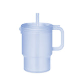 Olababy Clear Sense 11oz blueberry tumbler front view for easy beverage monitoring