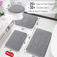 OLANLY bathroom mat with non-slip backing helps stabilize steps