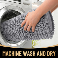 OLANLY easy-care rug can be machine washed and dried.