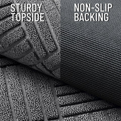 OLANLY easy-care mat cleans quickly by shaking, vacuuming, or rinsing.
