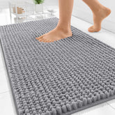 OLANLY thick bathroom rug 30x20 with plush chenille for cozy feet.