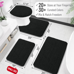 OLANLY rug showing absorbent dense chenille to keep floors dry