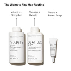 Olaplex N°5FINE bottle delivers light conditioning for detangling and smoothness.