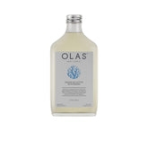 Olas alcohol-free mouthwash bottle close-up highlighting marine complex benefits for gums