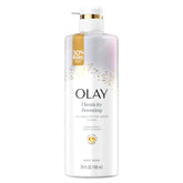 Olay Body Wash for Women hero bottle highlights elasticity and hydration.