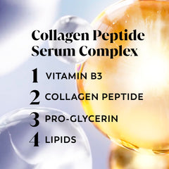 Olay Collagen Peptide Serum image showcases firming and elasticity support.