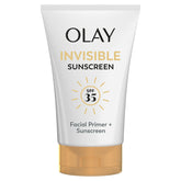 Olay Invisible Sunscreen SPF 35 bottle shown for daily protection and weightless wear