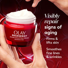 Olay Regenerist texture swirl on hand demonstrates luxurious, non-greasy finish