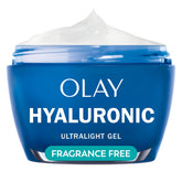 Olay Regenerist Hyaluronic 24 Gel Moisturizer in a jar delivering hydration