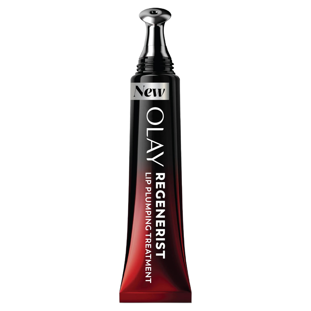 Olay Regenerist Lip Care tube close-up showing smooth consistency for softer lips