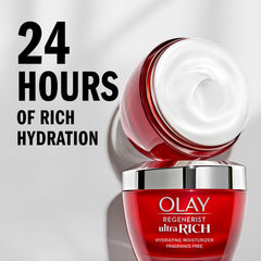 Closeup of Olay Regenerist Ultra Rich cream texture