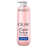 Olay Super Serum Body Wash bottle for luminous skin and hydration.