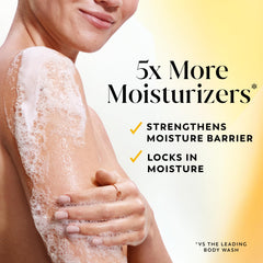 Olay Ultra Moisture bottle back view with ingredients and hydration notes
