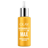 Olay Vitamin C Max Brightening Serum bottle boosts radiant skin with daily use.