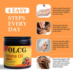 Massaging Batana oil paste into hair and scalp.