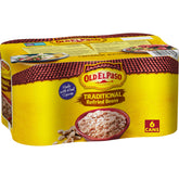 Old El Paso traditional refried beans in six cans, ready for quick taco-night prep.