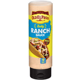 Old El Paso Zesty Ranch Taco Sauce bottle front showing flavor ready to squeeze