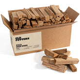 Old Potters kiln-dried oak log ready for pizza ovens, delivering authentic smoky flavor.