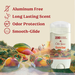 Close-up of Old Spice aluminum-free deodorant illustrating smooth glide for easy application.