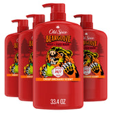 Old Spice Bearglove bottle pour illustrating 24/7 freshness for daily showers