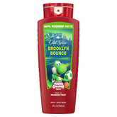 Old Spice Brooklyn Bounce bottle delivers a refreshing 2-in-1 cleanse for body and face.