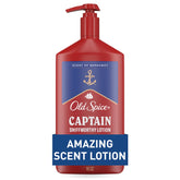 Old Spice Captain daily hydration bottle pump delivers all-day moisture.