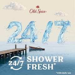 Old Spice clean cotton and jasmine scent bottle showcases a fresh, wearable fragrance.