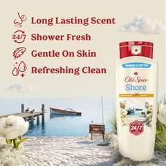 Old Spice cleansing body wash creates rich lather for a thorough, invigorating wash.