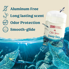 Old Spice Deep Sea deodorant back pack3 highlights the 3-pack for travel.