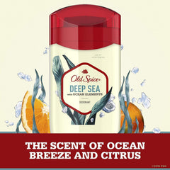 Applying Old Spice Deep Sea deodorant for daily odor control.