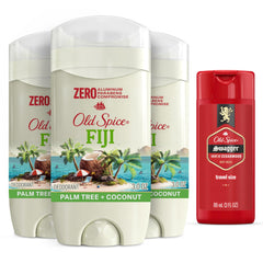 Old Spice Fiji Palm Tree deodorant stick for long-lasting aluminum-free freshness.