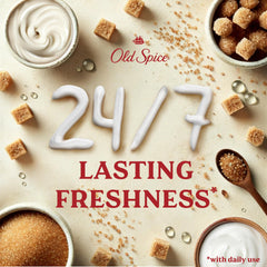 Old Spice GentleMan's Blend texture on skin indicating a gentle, skin-friendly formula