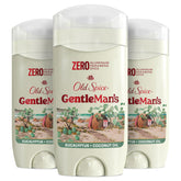 Old Spice GentleMan's pack3 front bottle showing aluminum-free deodorant for all-day freshness