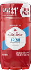 Close-up of Old Spice High Endurance stick label, highlighting fresh scent and long-lasting protection.