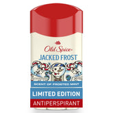 Old Spice Holidude Jacked Frost deodorant bottle showing long-lasting freshness