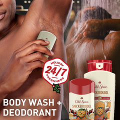 Old Spice Holidude Sugar Cookie scent bottle on display.