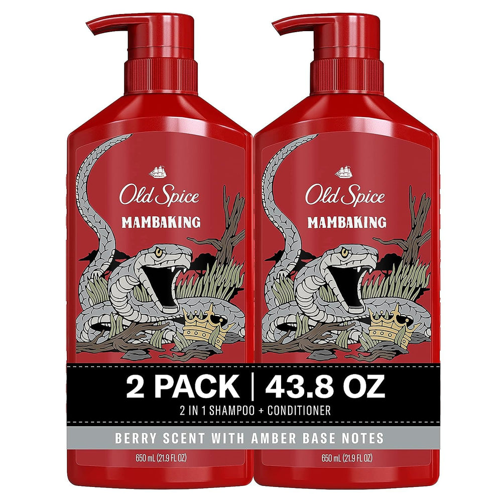 Old Spice MambaKing 2-in-1 bottle pour for a bold, refreshed start to your day.