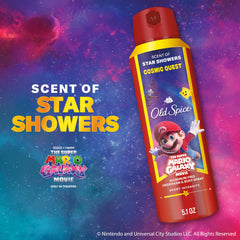 Star Showers scent on bottle cap with bold branding.