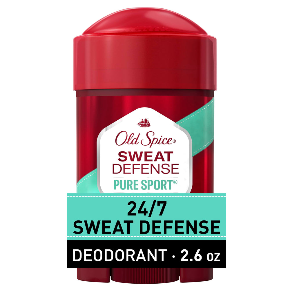 Old Spice Sweat Defense Soft Solid front label showing reliable protection for men
