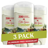 Old Spice Timber Sandalwood deodorant bottle front view with long-lasting scent