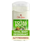 Old Spice Total Body Deodorant Stick Fiji bottle for all-over protection.