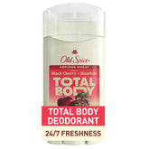 Old Spice Whole Body Deodorant Stick packaging highlights aluminum-free formula for all-over use.