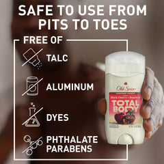 Old Spice Whole Body Deodorant Stick underarm application showing broad body coverage.