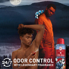 Old Spice Wolfthorn spray dispense captures a quick mist for on-the-go refreshment