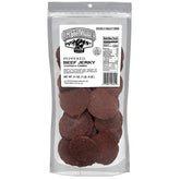 Old Trapper Peppered Double Eagle beef jerky, real wood smoked, premium flavor.
