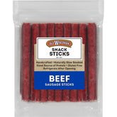 Old Wisconsin beef sausage snack sticks in resealable pack for easy storage