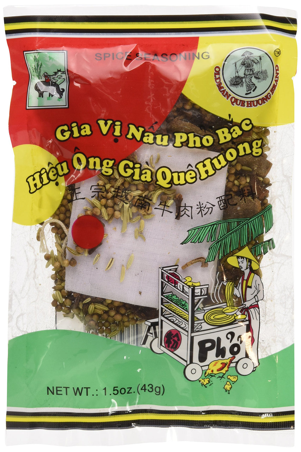 Oldman Que Huong Pho Bac spice kit in packaging, ready to craft authentic pho flavors.