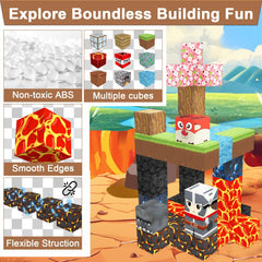 OLIA DESIGN magnetic blocks volcano landscape for creative STEM play