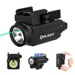 OLIGHT Baldr S green beam improves target identification in low light.